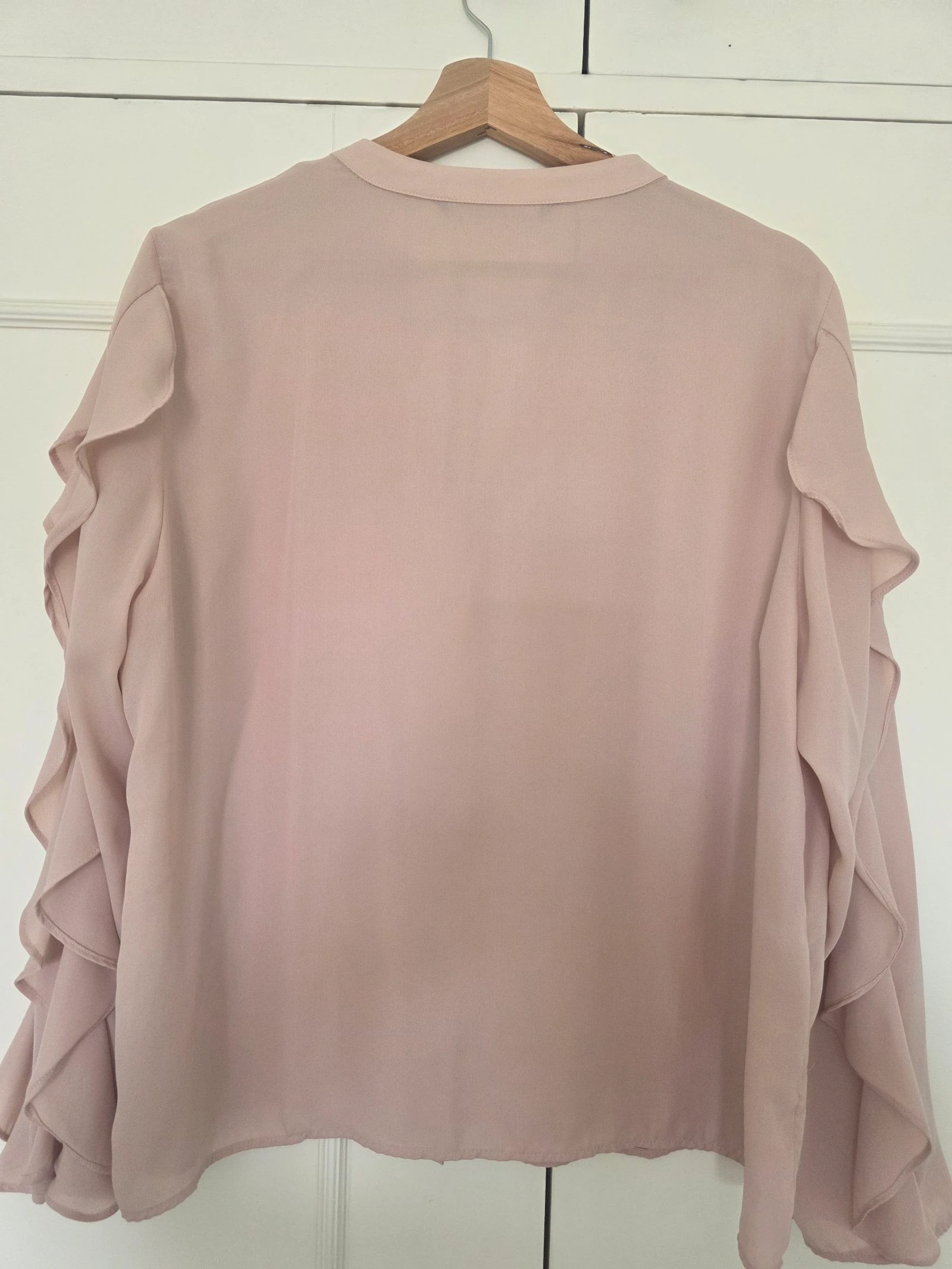 Old Pink Frilly Blouse | Zara | Size XL – photo 7